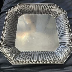 Lenox Silver Metal Square Platter